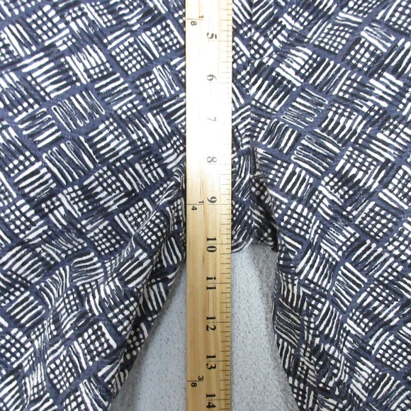 Anthropologie Cartonnier Charlie Ankle Pants Geometric Print Navy Blue 8 - Picture 4 of 9